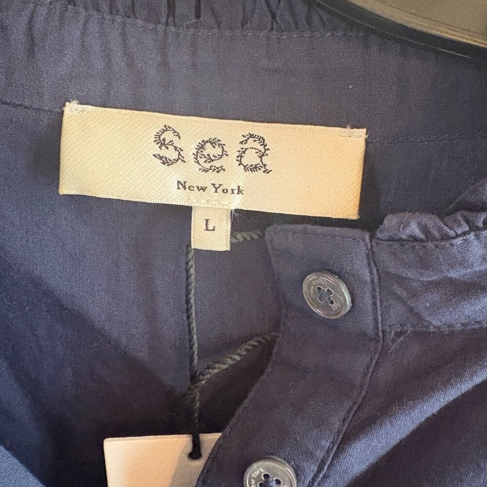 Sea NY Santos Eyelet Navy Top - Picture 7 of 10